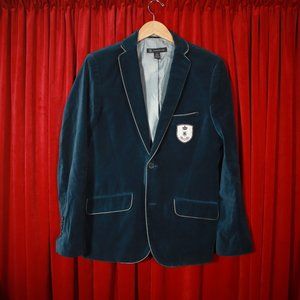 INC Men's Teal Blue Blazer w/ School Crest M